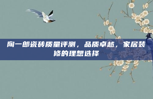 陶一郎瓷砖质量评测，品质卓越，家居装修的理想选择