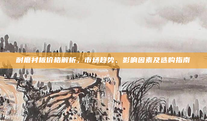 耐磨衬板价格解析，市场趋势、影响因素及选购指南