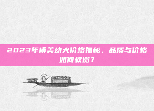 2023年博美幼犬价格揭秘，品质与价格如何权衡？