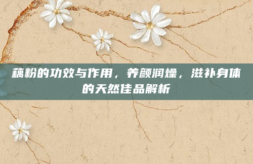 藕粉的功效与作用，养颜润燥，滋补身体的天然佳品解析