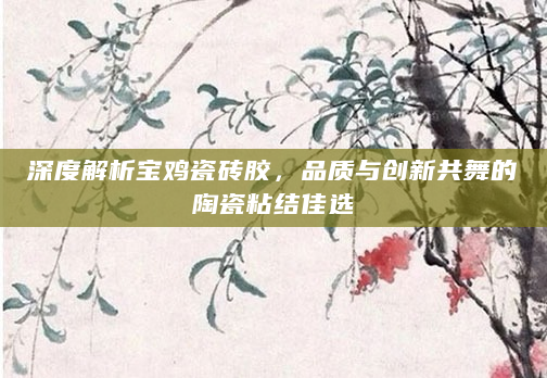 深度解析宝鸡瓷砖胶，品质与创新共舞的陶瓷粘结佳选