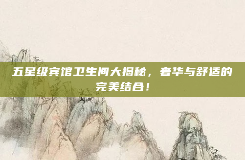 五星级宾馆卫生间大揭秘，奢华与舒适的完美结合！