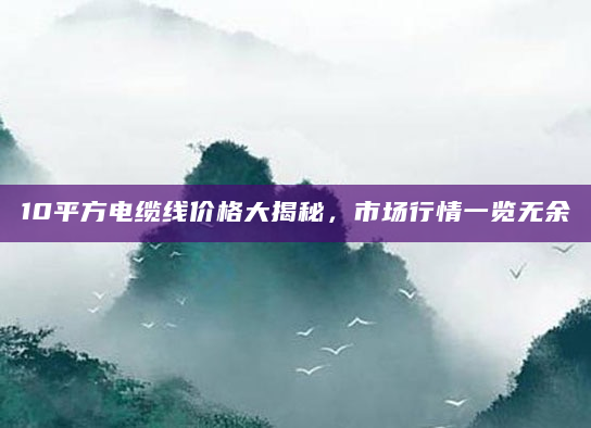 10平方电缆线价格大揭秘，市场行情一览无余
