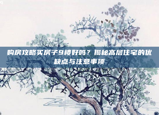 购房攻略买房子9楼好吗？揭秘高层住宅的优缺点与注意事项