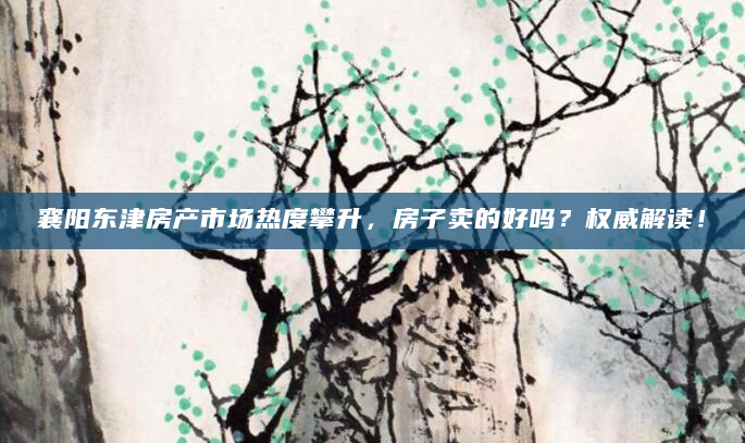 襄阳东津房产市场热度攀升，房子卖的好吗？权威解读！