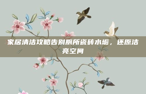 家居清洁攻略告别厕所瓷砖水垢，还原洁亮空间