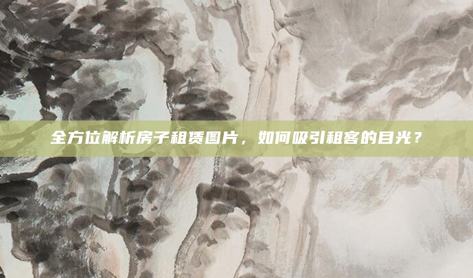 全方位解析房子租赁图片，如何吸引租客的目光？