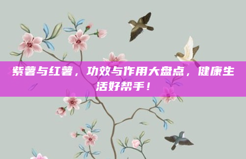 紫薯与红薯，功效与作用大盘点，健康生活好帮手！