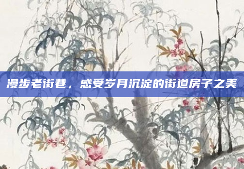 漫步老街巷，感受岁月沉淀的街道房子之美