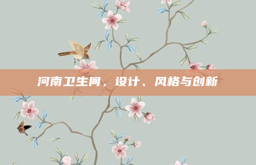 河南卫生间，设计、风格与创新