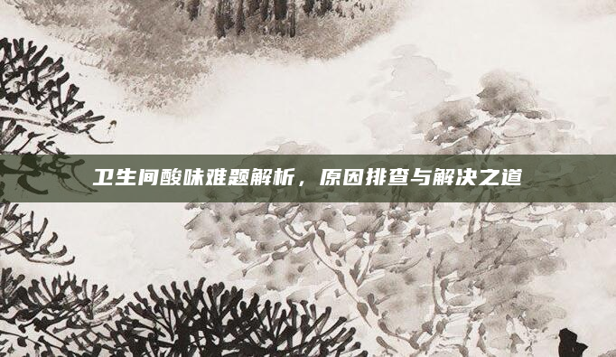 卫生间酸味难题解析，原因排查与解决之道