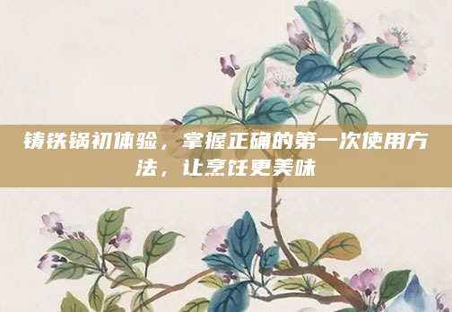 铸铁锅初体验，掌握正确的第一次使用方法，让烹饪更美味
