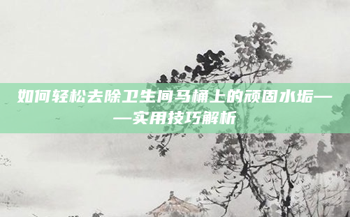 如何轻松去除卫生间马桶上的顽固水垢——实用技巧解析