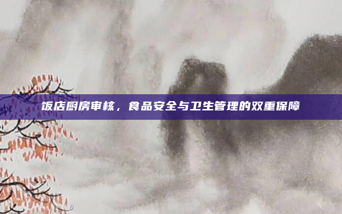 饭店厨房审核，食品安全与卫生管理的双重保障