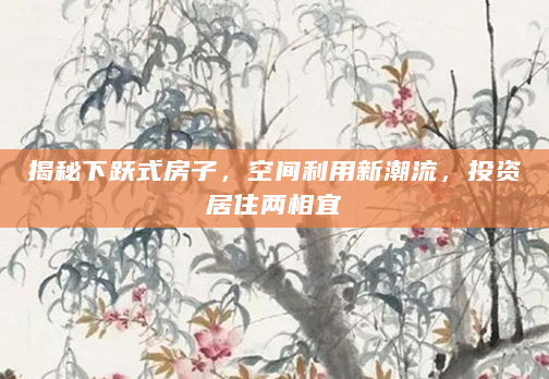 揭秘下跃式房子，空间利用新潮流，投资居住两相宜