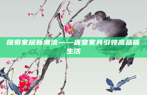 探索家居新潮流——唐堂家具引领高品质生活
