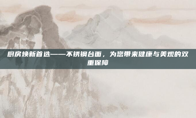 厨房焕新首选——不锈钢台面，为您带来健康与美观的双重保障