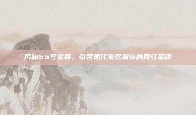 揭秘55号家具，引领现代家居潮流的网红品牌