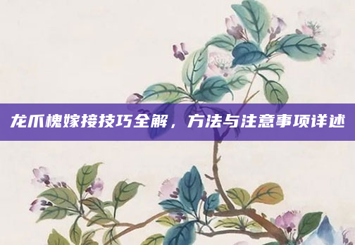龙爪槐嫁接技巧全解，方法与注意事项详述