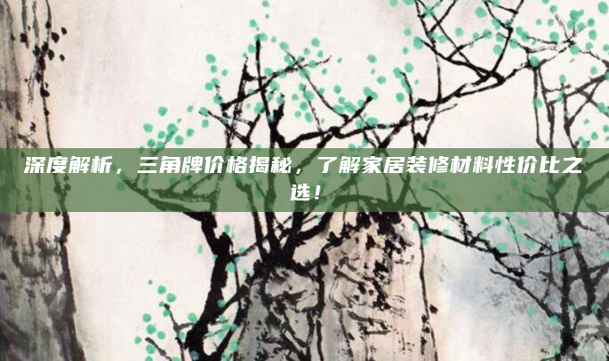 深度解析，三角牌价格揭秘，了解家居装修材料性价比之选！