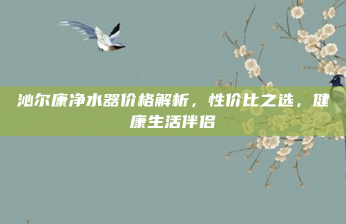 沁尔康净水器价格解析，性价比之选，健康生活伴侣