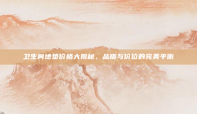 卫生间地垫价格大揭秘，品质与价位的完美平衡