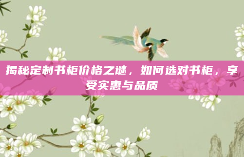 揭秘定制书柜价格之谜，如何选对书柜，享受实惠与品质