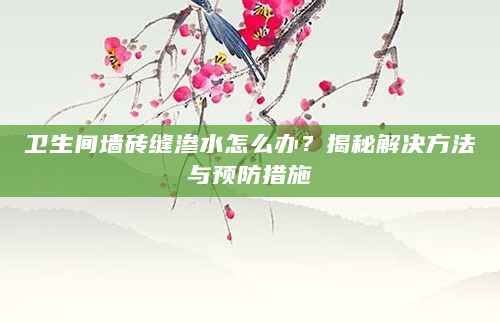 卫生间墙砖缝渗水怎么办？揭秘解决方法与预防措施