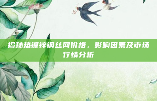 揭秘热镀锌钢丝网价格，影响因素及市场行情分析