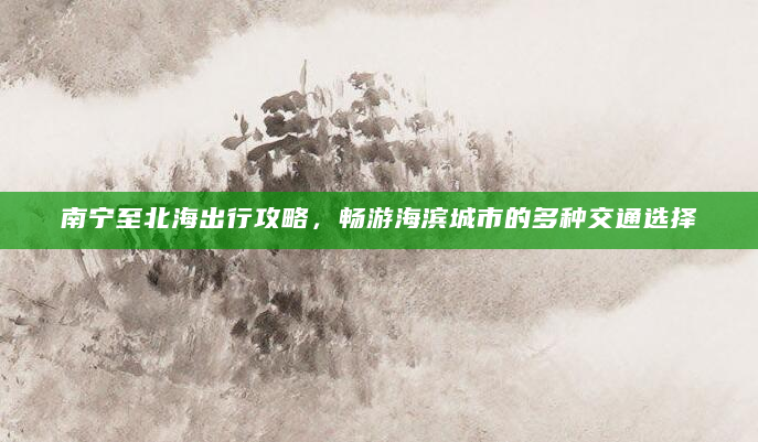 南宁至北海出行攻略，畅游海滨城市的多种交通选择