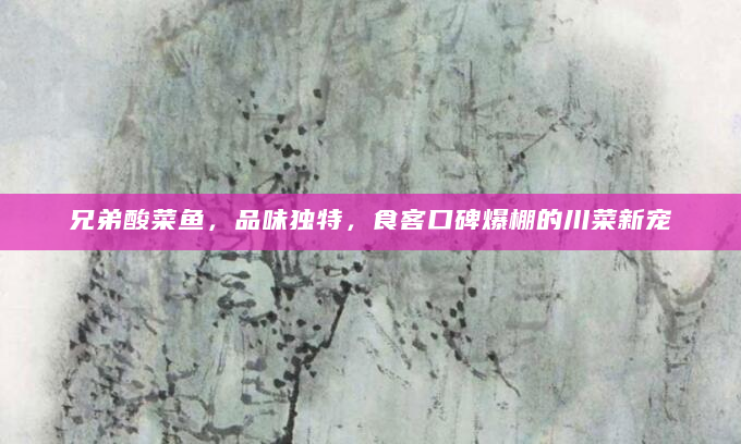 兄弟酸菜鱼，品味独特，食客口碑爆棚的川菜新宠