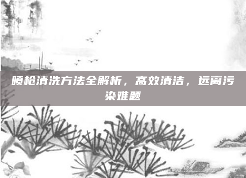 喷枪清洗方法全解析，高效清洁，远离污染难题