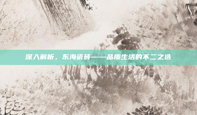 深入解析，东海瓷砖——品质生活的不二之选