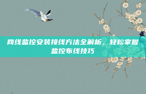 网线监控安装接线方法全解析，轻松掌握监控布线技巧