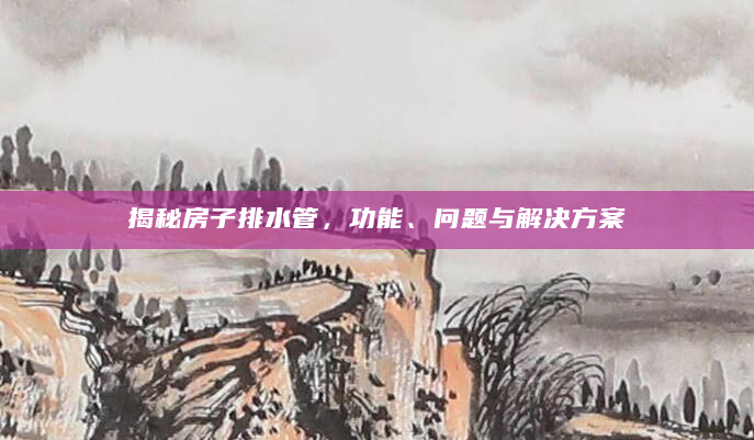 揭秘房子排水管，功能、问题与解决方案