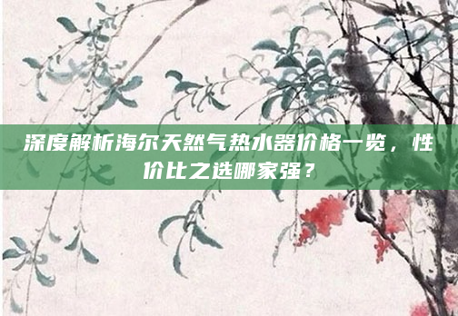 深度解析海尔天然气热水器价格一览，性价比之选哪家强？