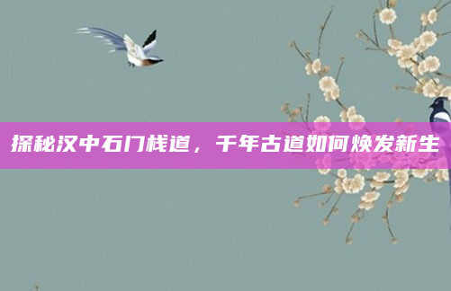 探秘汉中石门栈道，千年古道如何焕发新生