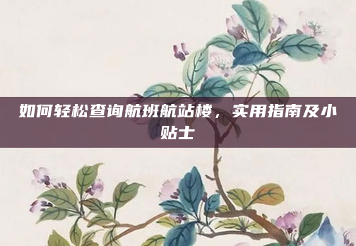 如何轻松查询航班航站楼，实用指南及小贴士