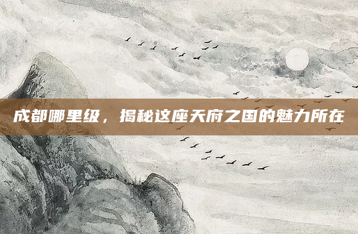 成都哪里级，揭秘这座天府之国的魅力所在