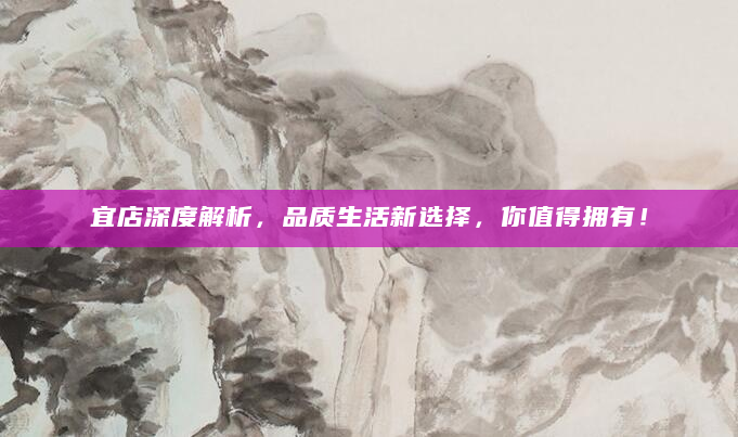 宜店深度解析，品质生活新选择，你值得拥有！