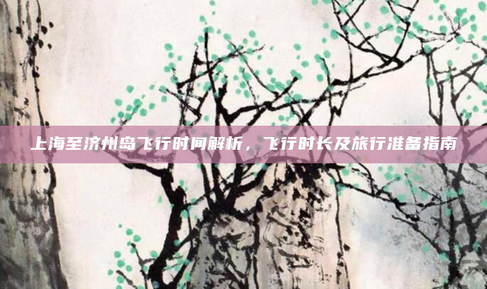 上海至济州岛飞行时间解析，飞行时长及旅行准备指南
