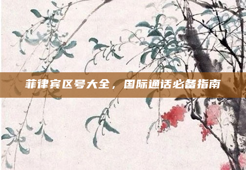 菲律宾区号大全，国际通话必备指南