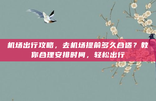 机场出行攻略，去机场提前多久合适？教你合理安排时间，轻松出行