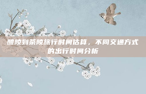 醴陵到茶陵旅行时间估算，不同交通方式的出行时间分析