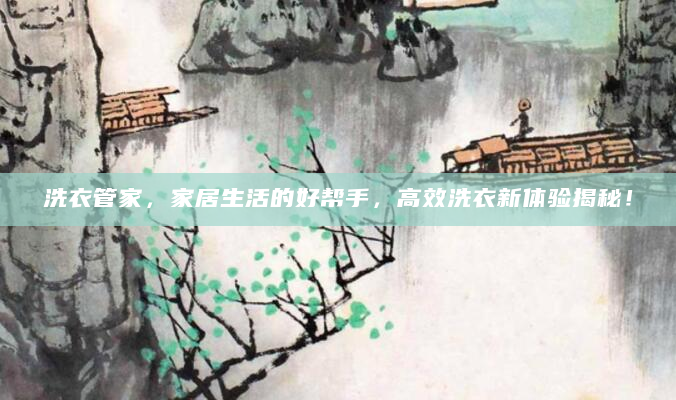 洗衣管家，家居生活的好帮手，高效洗衣新体验揭秘！