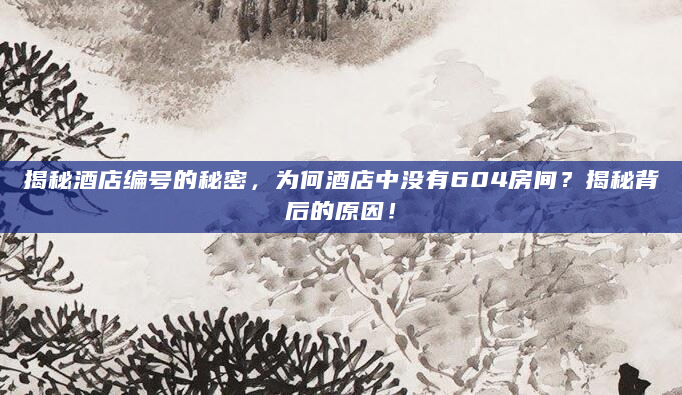 揭秘酒店编号的秘密，为何酒店中没有604房间？揭秘背后的原因！