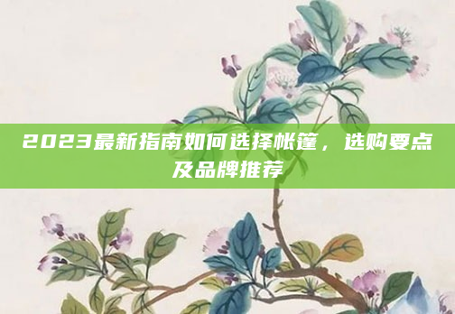 2023最新指南如何选择帐篷，选购要点及品牌推荐
