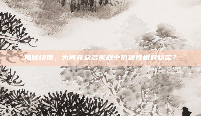 揭秘印度，为何在众多挑战中仍保持相对稳定？