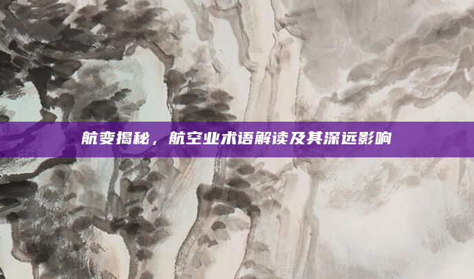 航变揭秘，航空业术语解读及其深远影响