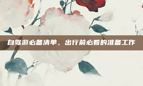 自驾游必备清单，出行前必看的准备工作
